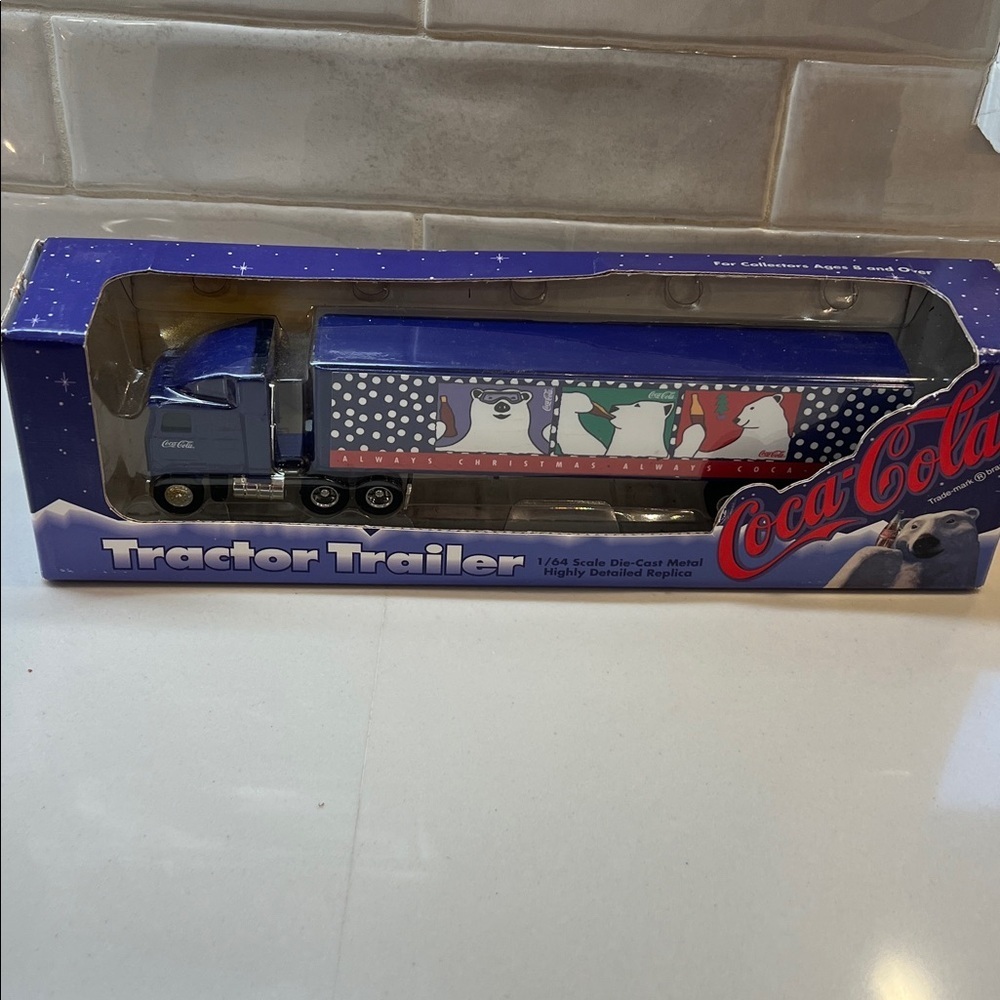 Coca Cola Die-Cast Tractor Trailer - Blue and Red
